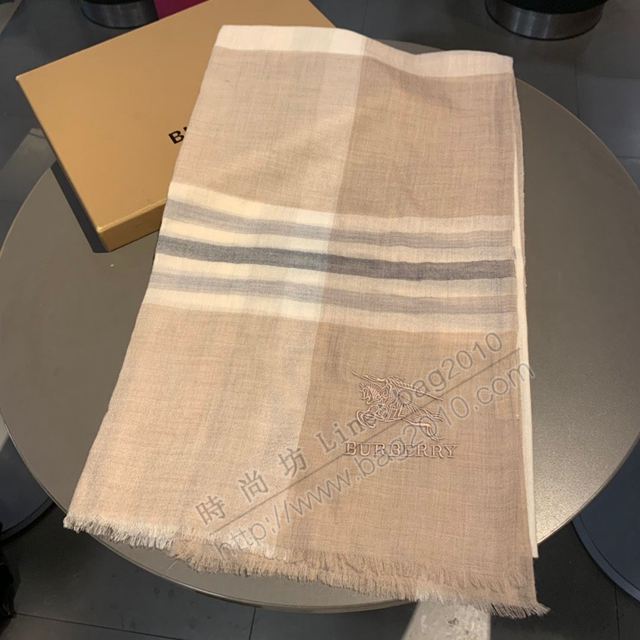 Burberry圍巾 正裝系列 巴寶莉山羊絨女圍巾 Burberry戒指絨長圍巾  llwj6966